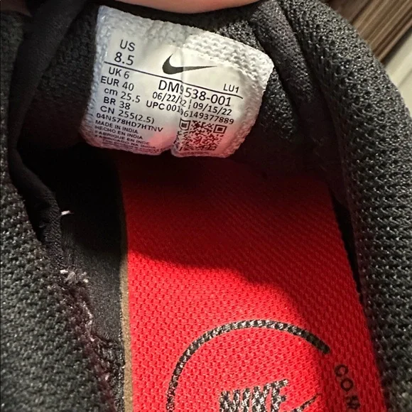 Nike Black Athletic Sneakers with White Soles - Picture 8 of 8